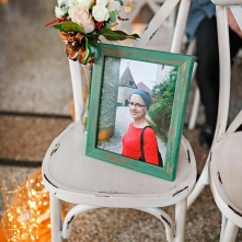 If I could change one thing about my wedding, it would be that I'd want Mom there. I was glad I could commemorate her by placing a photo and some flowers on one of the front chairs